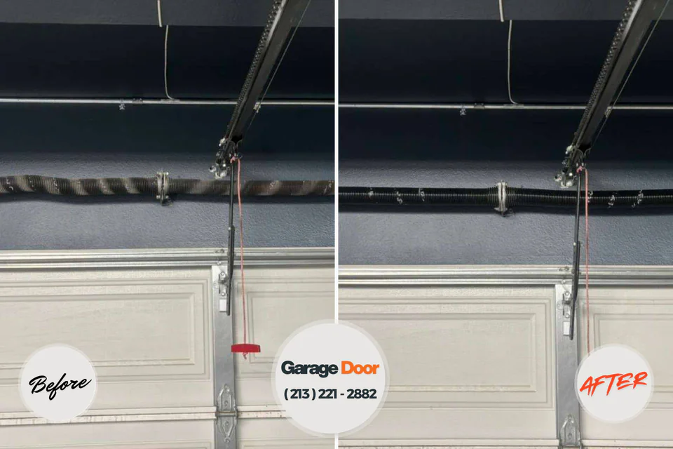 Before and after: garage door repair New Buffalo, MI